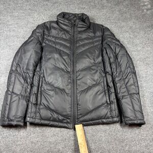 Nicole Club For Men Black Puffer Jacket Chevron Quilted Full Zip Archive
